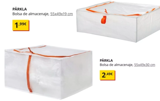 PÄRKLA Bolsas de almacenaje/ IKEA