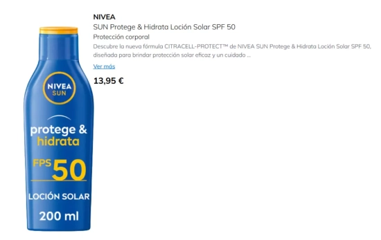 Nivea Sun Protect & Hydrate Lotion SPF 50+/ PRIMOR Nivea Sun Protect & Hydrate Lotion SPF 50+/ PRIMOR