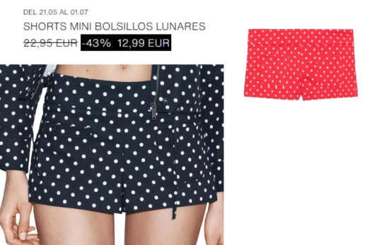 Shorts lunares/ ZARA Shorts lunares/ ZARA