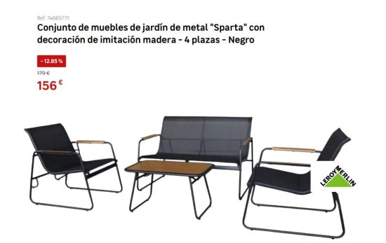 Set de jardín y terraza/LEROY MERLIN