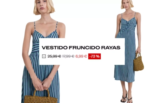 Vestido rayas/ MANGO OUTLET Vestido rayas/ MANGO OUTLET