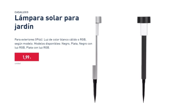 Lámparas solares/ ALDI