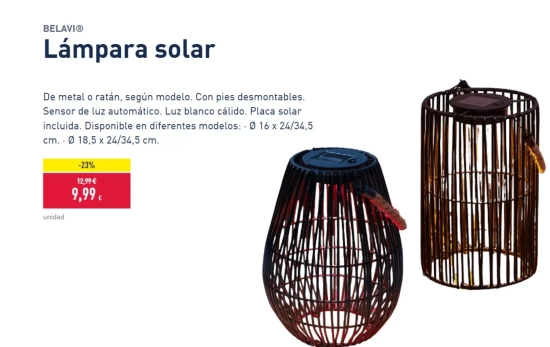 Farolillo solar/ ALDI