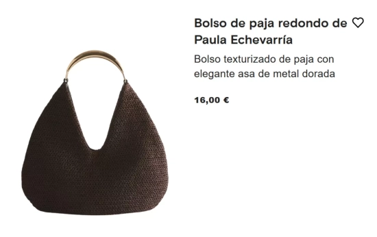 Bolso de paja redondo de Paula Echevarría/ PRIMARK Bolso de paja redondo de Paula Echevarría/ PRIMARK