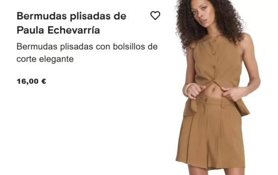 Bermudas plisadas de Paula Echevarría/ PRIMARK Bermudas plisadas de Paula Echevarría/ PRIMARK