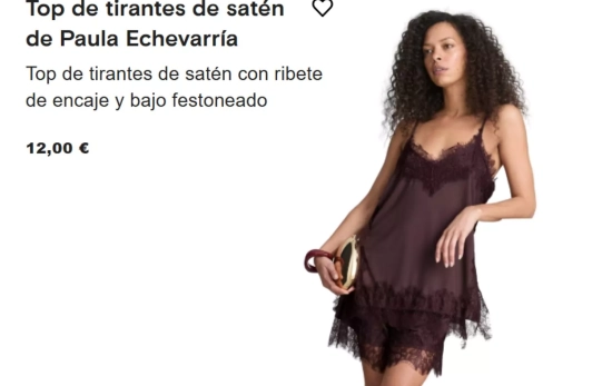 Top de tirantes de satén de Paula Echevarría/ PRIMARK Top de tirantes de satén de Paula Echevarría/ PRIMARK