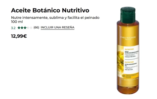 Aceite Botánico Nutritivo Capilar/ YVES ROCHER