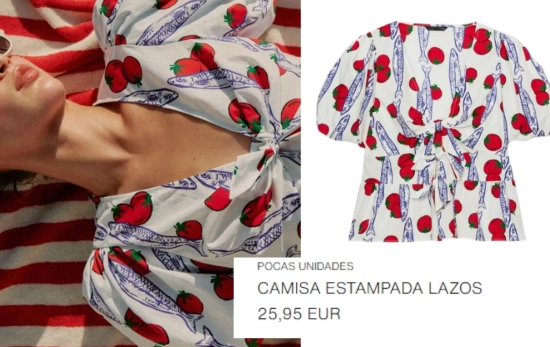 Top estampado fresas/ ZARA Top estampado fresas/ ZARA