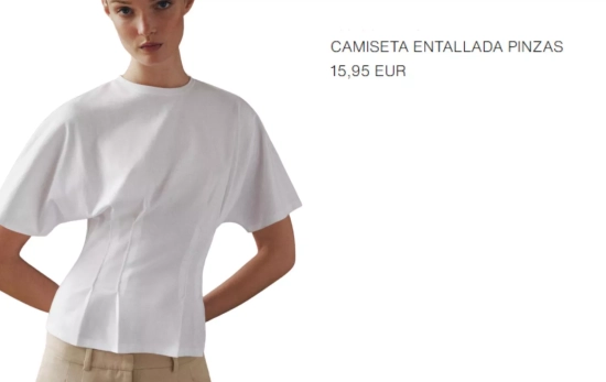 Camiseta entallada pinzas/ ZARA Camiseta entallada pinzas/ ZARA