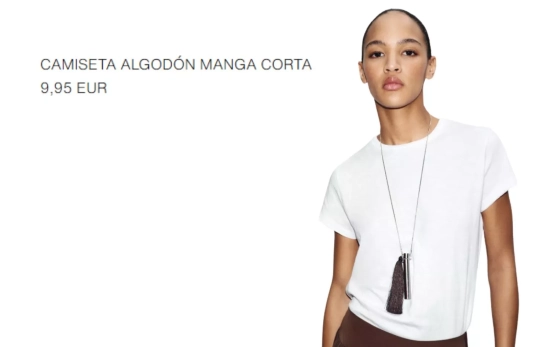 Camiseta básica algodón/ ZARA Camiseta básica algodón/ ZARA