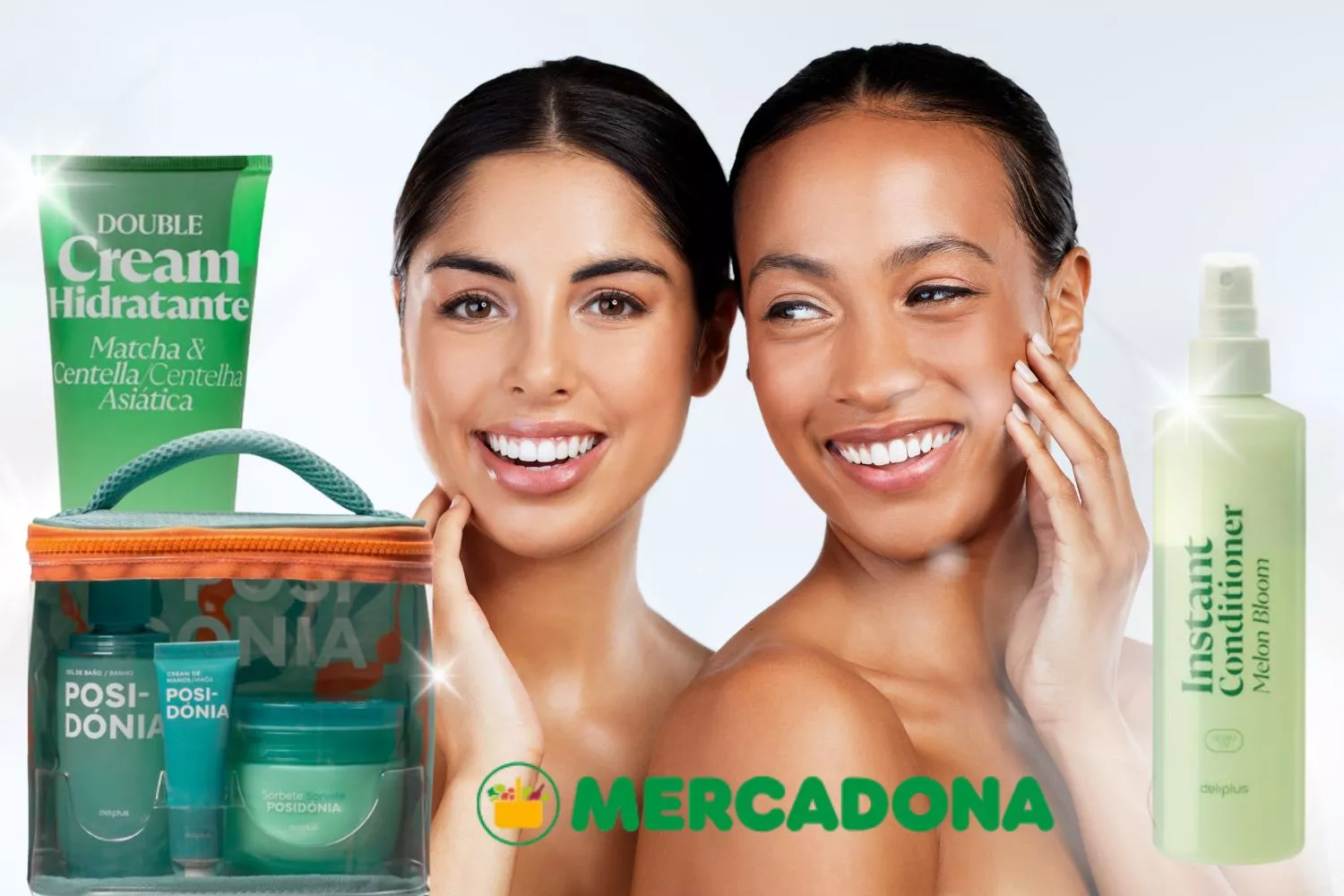 Dos consumidoras y las novedades cosméticas de Mercadona / Fotomontaje CONSUMIDOR GLOBAL