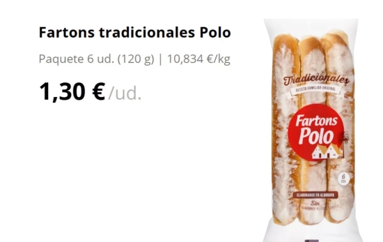  Fartons tradicionales Polo/ MERCADONA