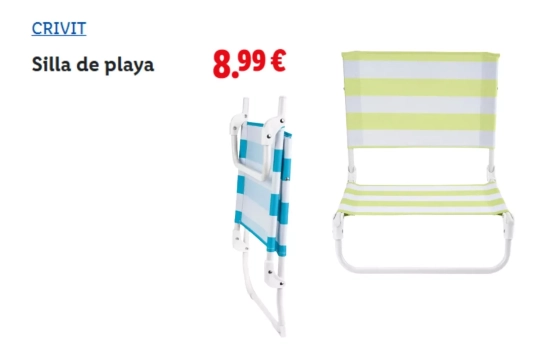 Silla de playa/ LIDL