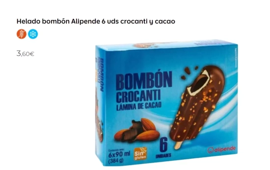 Helado bombón Alipende/ AHORRAMÁS