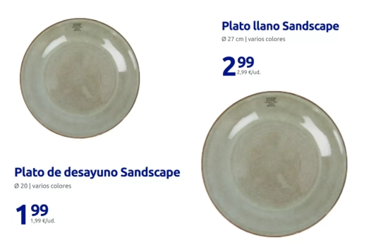 Plato llano y de postre Sandscape/ ACTION
