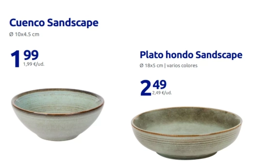 Cuenco y plato Sandscape/ ACTION