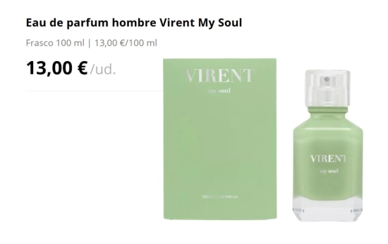 Eau de parfum hombre Virent My Soul/ MERCADONA