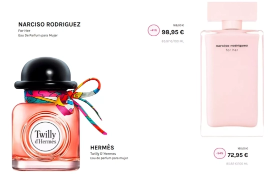 Twilly d’Hermès y Narciso Rodriguez For Her/ DRUNI
