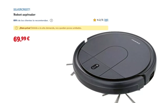 SILVERCREST® Robot aspirador SILVERCREST® Robot aspirador