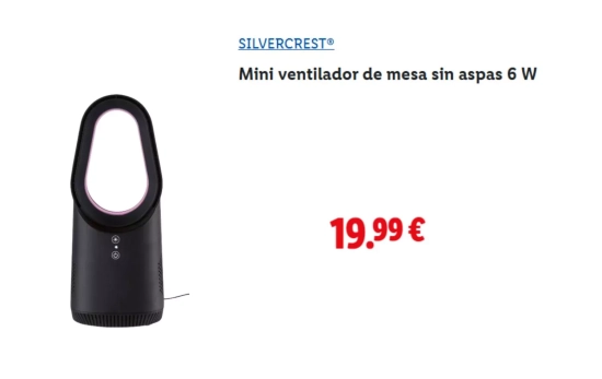 Mini ventilador mesa/ LIDL