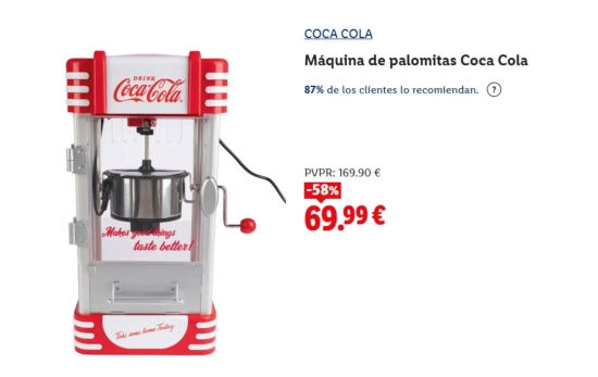 Máquina para hacer palomitas/ LIDL Máquina para hacer palomitas/ LIDL