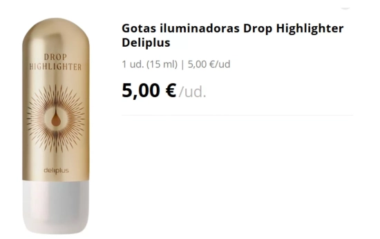 Gotas iluminadoras Drop Highlighter Deliplus/ MERCADONA Gotas iluminadoras Drop Highlighter Deliplus/ MERCADONA