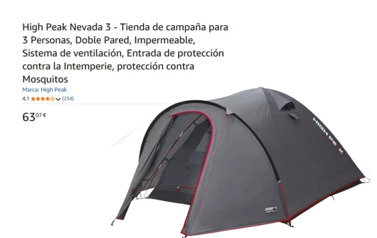 Tienda de campaña / ACTION