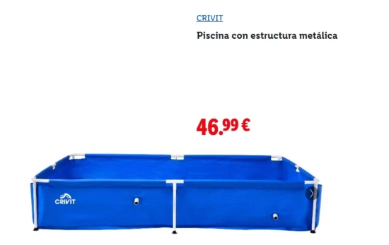 Piscina con estructura metálica/ LIDL
