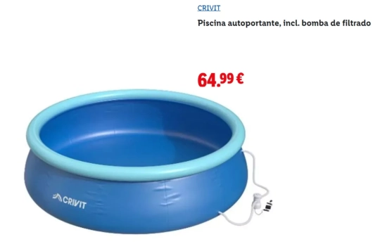Piscina autoportante, incl. bomba de filtrado/ LIDL