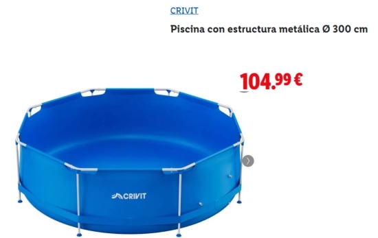 Piscina con estructura metálica Ø 300 cm/ LIDL