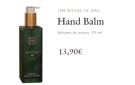 Hand Balm de Rituals of Jing/ Rituals Hand Balm de Rituals of Jing/ Rituals