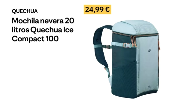 QUECHUA Mochila nevera 20 litros Quechua Ice Compact 100/ DECATHLON QUECHUA Mochila nevera 20 litros Quechua Ice Compact 100/ DECATHLON