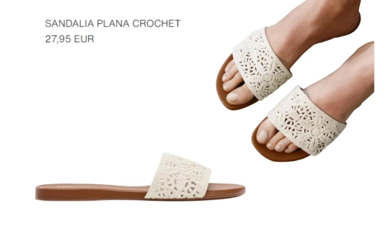 Sandalia pala crochet/ ZARA Sandalia pala crochet/ ZARA