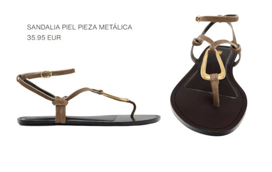 Sandalia Plana efeto joya/ ZARA Sandalia Plana efeto joya/ ZARA