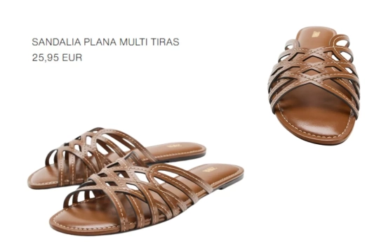 Sandalia plana tiras/ ZARA Sandalia plana tiras/ ZARA