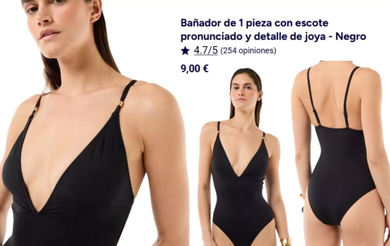Bañador escote profundo /KIABI Bañador escote profundo /KIABI