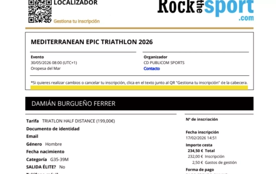 Inscripción a la triatlón / CEDIDA Inscripción a la triatlón / CEDIDA