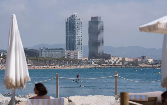 Vista de una playa de Barcelona en las inmediaciones del Hotel W en Barcelona EUROPA PRESS Vista de una playa de Barcelona en las inmediaciones del Hotel W en Barcelona EUROPA PRESS