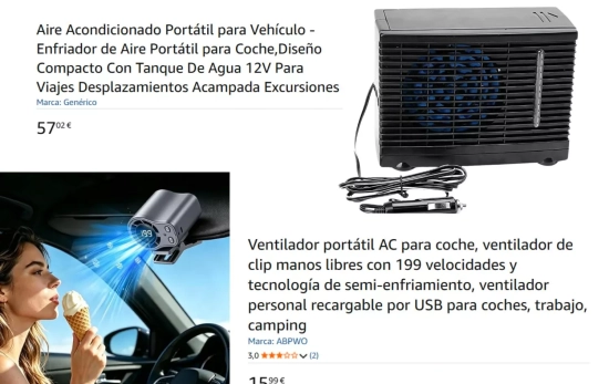 Ventilador y aire acondicionado portátil/ AMAZON