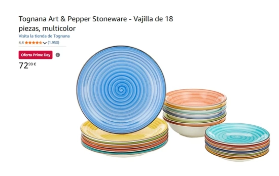 Vajilla Tognana Art & Pepper / AMAZON