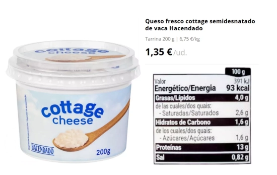 Queso cottage/ MERCADONA