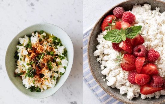 Queso cottage es un alimento que sirve para recetas dulces como saladas/ Fotomontaje Consumidor Global