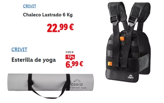 Esterilla y chaleco de lastre/ LIDL