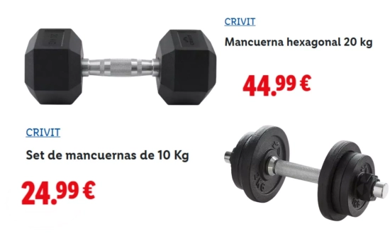 Mancuernas pesadas/ LIDL