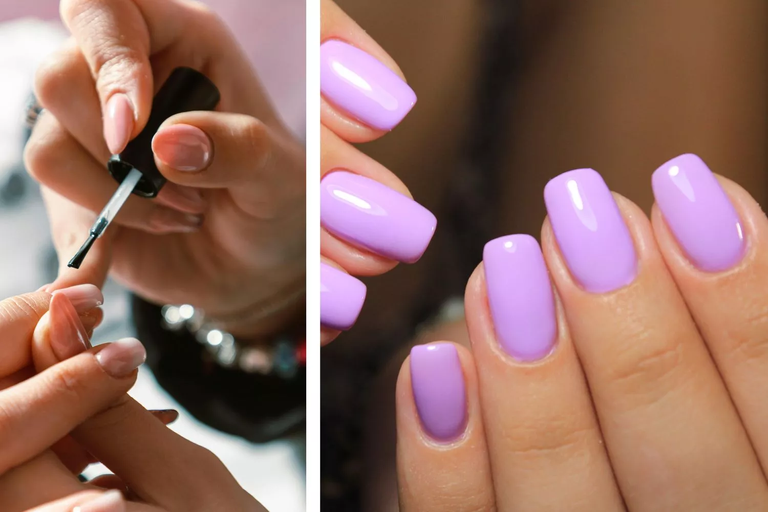 Una persona pintándole las uñas a otra con uno de los tonos tendencia del verano / Fotomontaje Consumidor Global