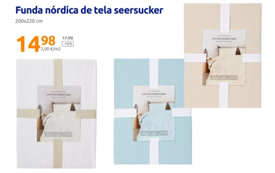Funda tejido seersucker/ ACTION