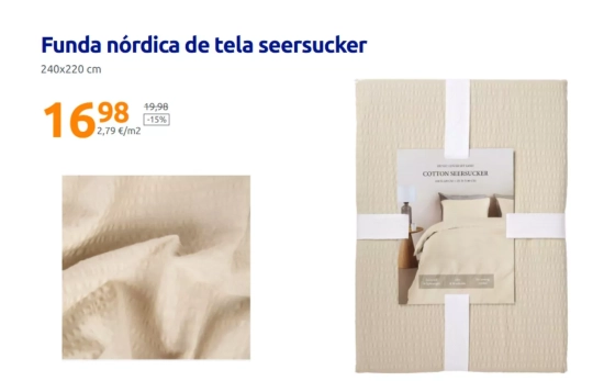 Funda con tejido 'seersucker'/ ACTION