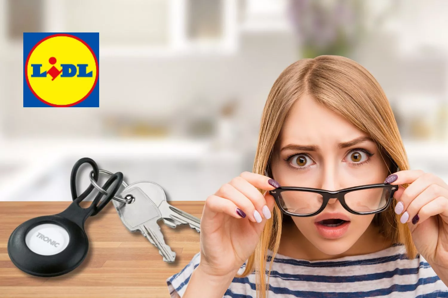 Una consumidora y el localizador de Lidl / Fotomontaje CONSUMIDOR GLOBAL