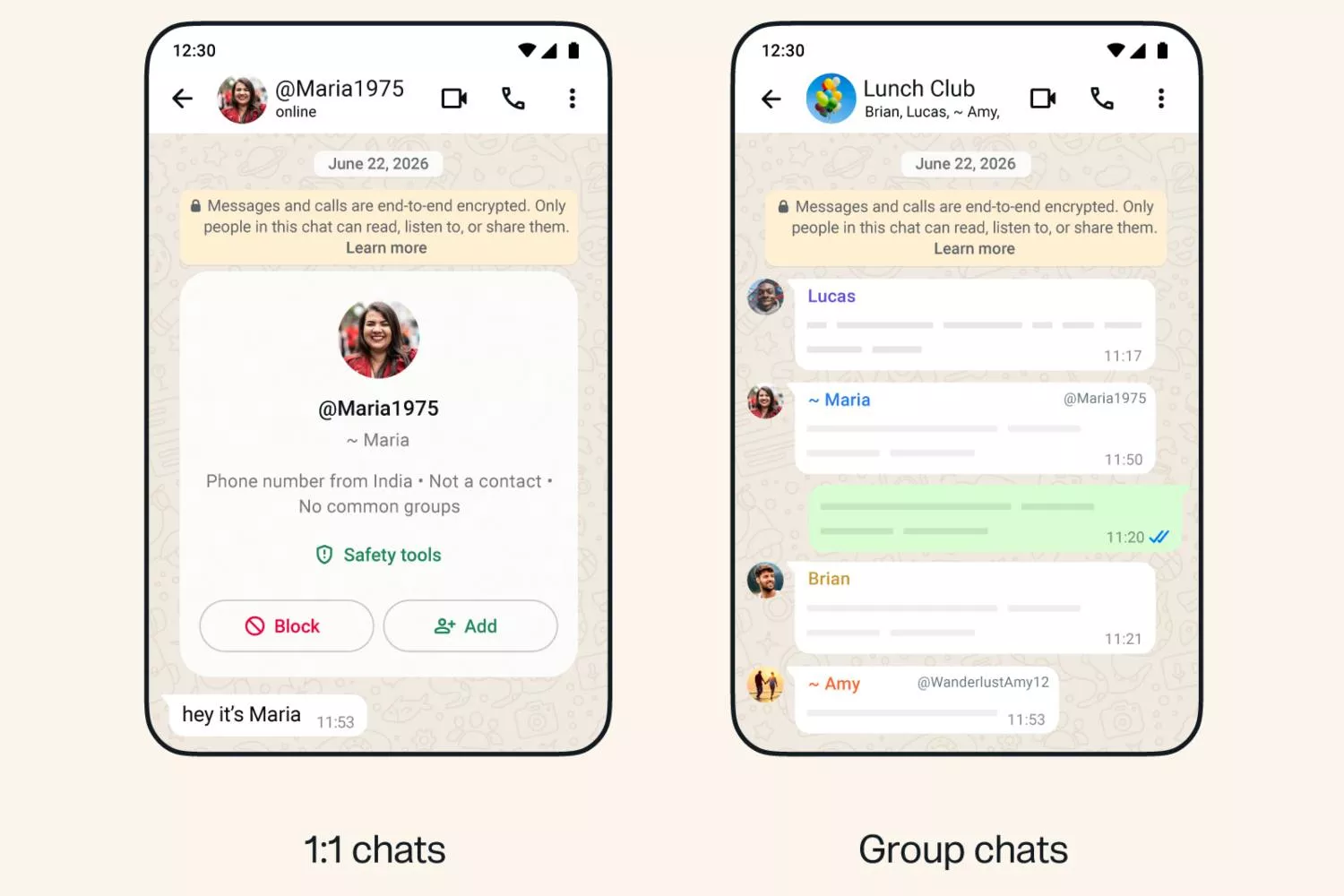 WhatsApp permite crear nombres de usuarios para no dar el número de teléfono   WHATSAPP