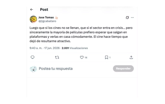Reacciones en X a la prueba piloto de Cinesa / X